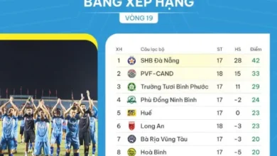 thứ hạng của v league 2