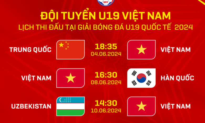 Tin tức về đội tuyển bóng đá U19 quốc gia Việt Nam tại giải U19 quốc tế 2024