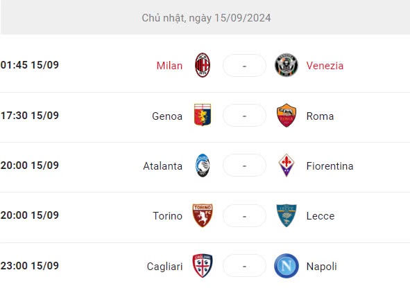 trận đấu serie a