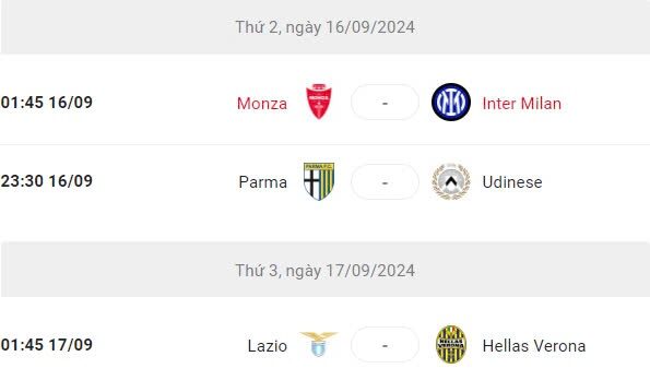 trận đấu serie a