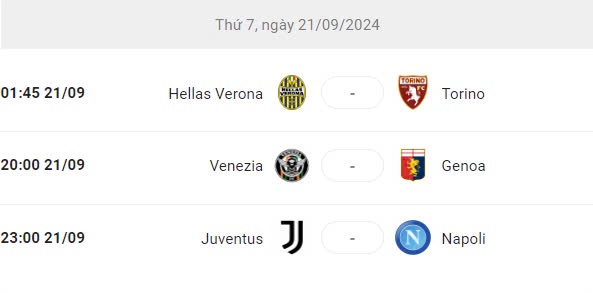 trận đấu serie a