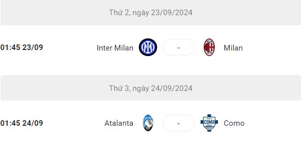 trận đấu serie a