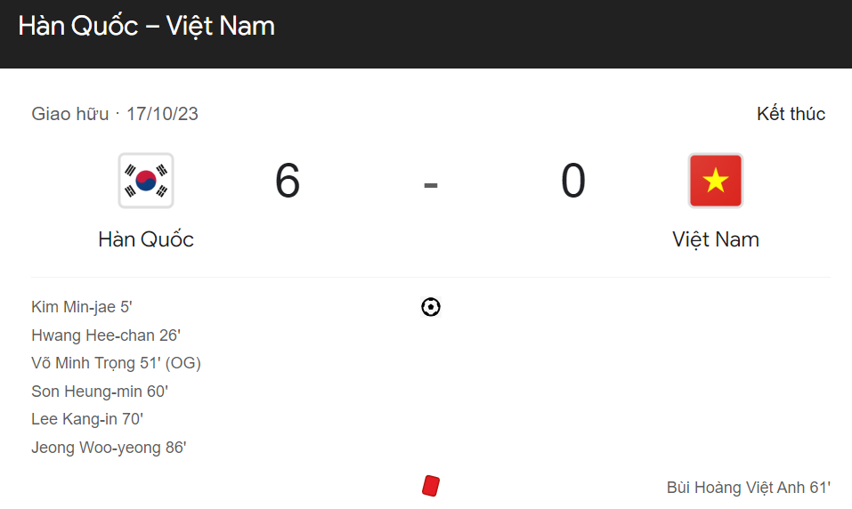 Hàn Quốc vs Việt Nam